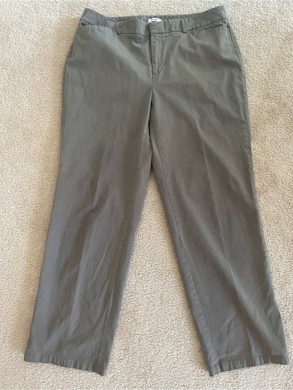 Dockers Metro Pants Women’s 16W Gray Stretch Career Chino Pants
